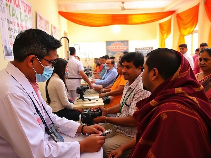 Free eye checkup camp for community