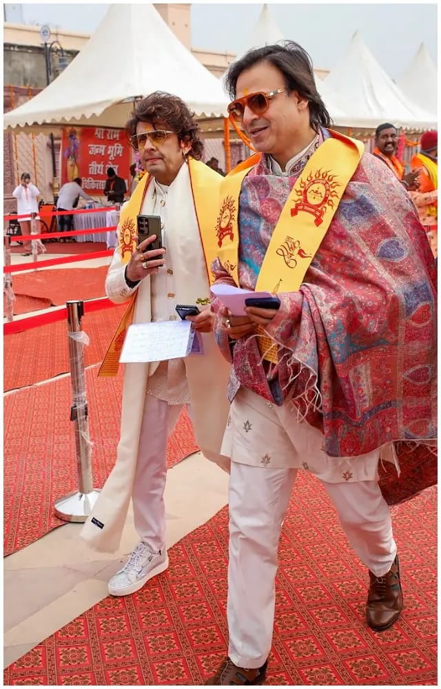 Sonu Nigam visiting Shri Ram Janmabhoomi Tirth at Ayodhya