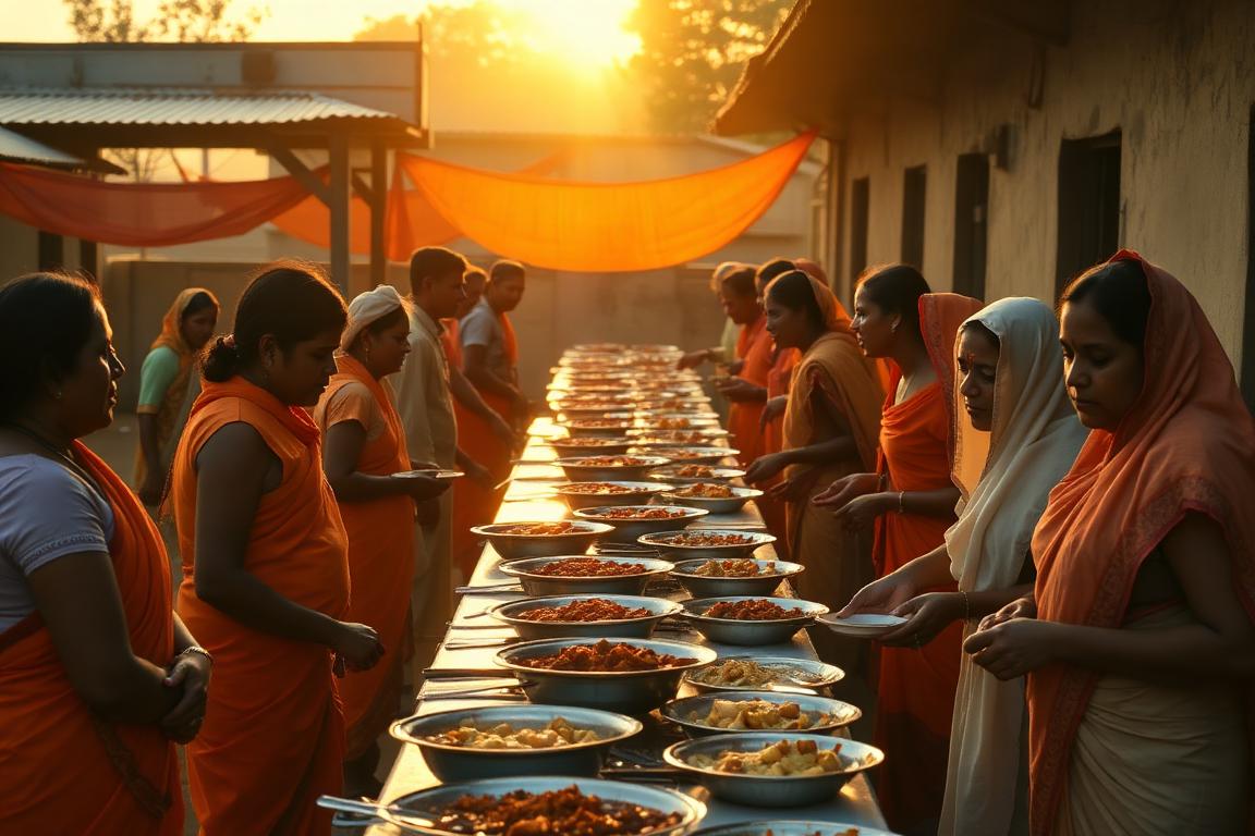 Community kitchen serving food